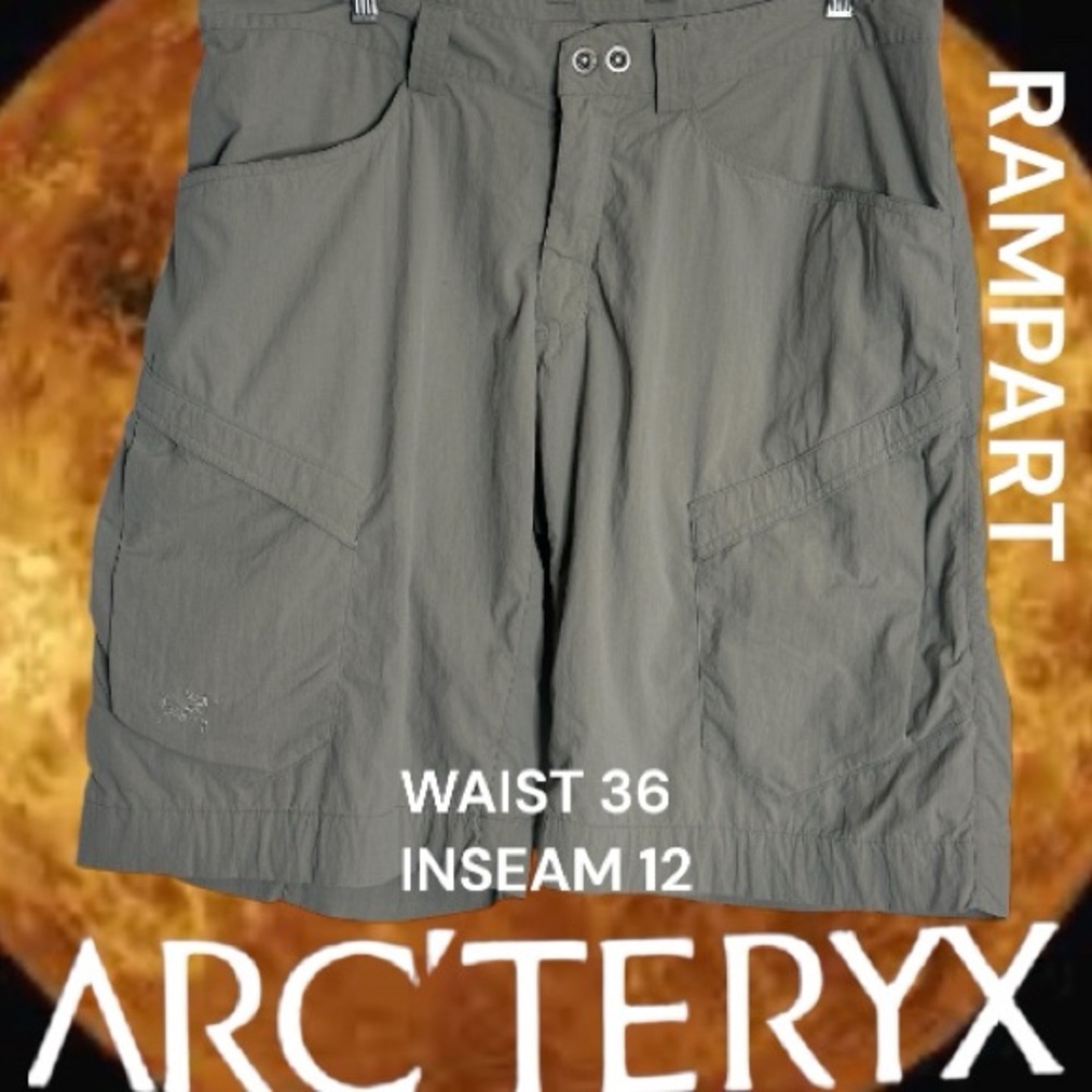 ARCTERYX MENS RAMPART LONG SZ 36 INSEAM 12 CARGO SHORTS.LIKE NEW CONDITION TAN - Picture 14 of 15